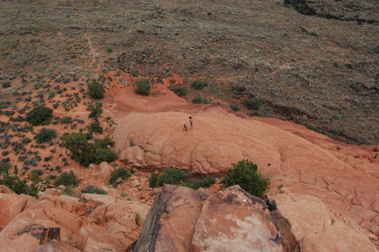 Hiking up in Snow Canyon